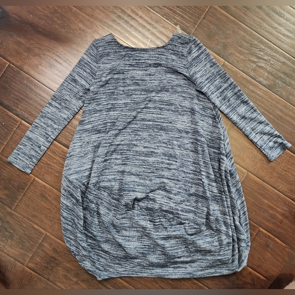 Miracle Berry Long Sleeve Sweater Dress Blue Heather Terry Long Sleeve Large - Picture 7 of 8